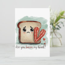 Are You Bacon My Heart? Funny Valentine’s Day Card