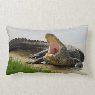 Are you brave? Sleep with me Alligator Lumbar Cushion
