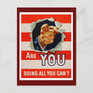Are You Doing All You Can? - WW2 Postcard