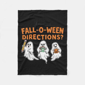 Are You Fall-o-ween Directions Funny Teacher Hallo Fleece Blanket