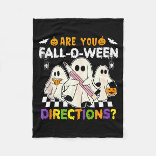 Are You Fall O Ween Directions Ghost Christian Hal Fleece Blanket