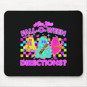 Are You Fall-o-ween Directions Neon Ghost Teacher Mouse Pad