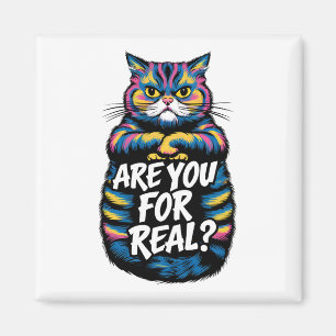 Are You For Real Funny Grumpy Cat Magnet
