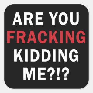 Are you Fracking Kidding Me?!? - Square Stickers