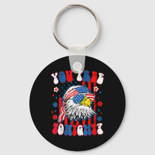 Are You Free Tonight 4th Of July American Bald Eag Key Ring
