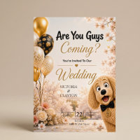 Are You Guys Coming? Funny Dog Spring Wedding