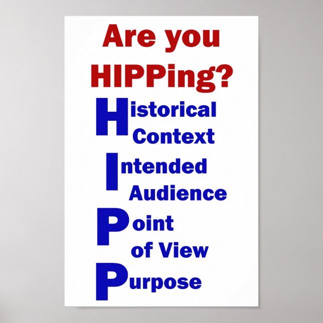 Are you HIPPing Poster AP History (Front)