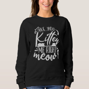 Are You Kitten Me Right Meow Tee Cat Joke Word Pun