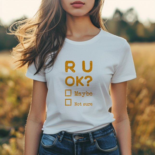 Are you okay? r u ok? T-Shirt (Creator Uploaded)
