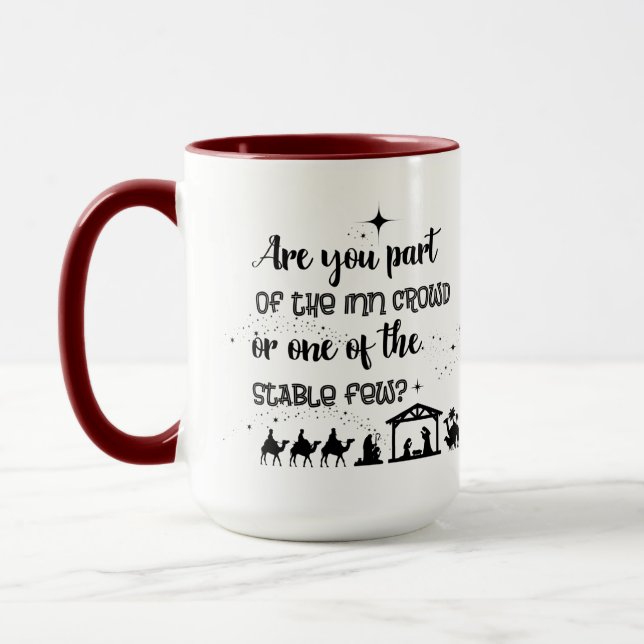 Are You Part Of The Inn Crowd? Christian Christmas Mug (Left)