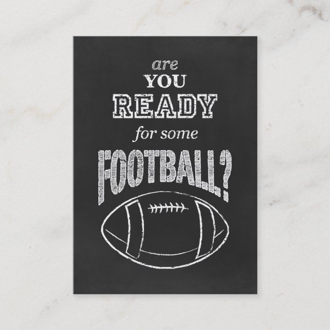 are you ready for some football? business card (Front)