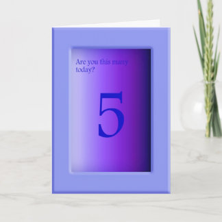 Are you this many today? card