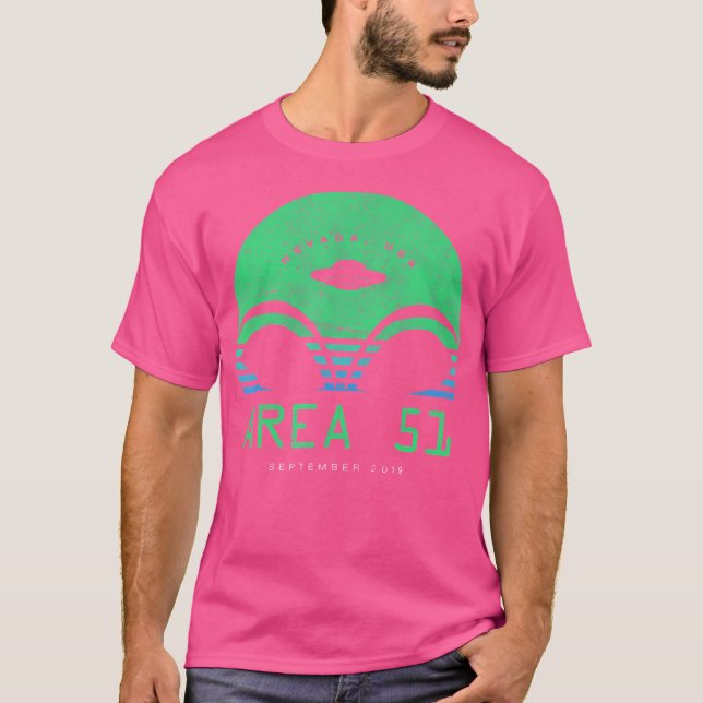 Area 51 2019 Sunset Alien Head Ufo T-Shirt (Front)