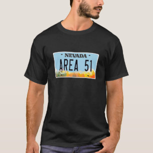 Area 51 Alien Martian Site Raid Space Nevada licen T-Shirt