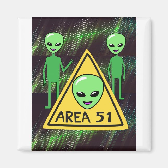 Area 51 Aliens welcome to Roswell New Mexico USA.p Magnet (Front)