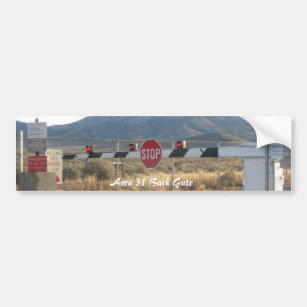 Area 51 Back Gate Photo Bumper Sticker