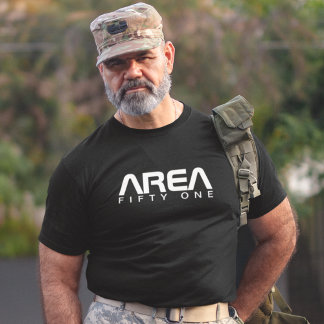 Area 51 Cool Clothing Alien UFO Paranormal Black T-Shirt