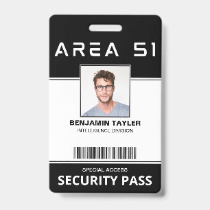 Area 51 Customised Employee Photo ID Security Pass Badge