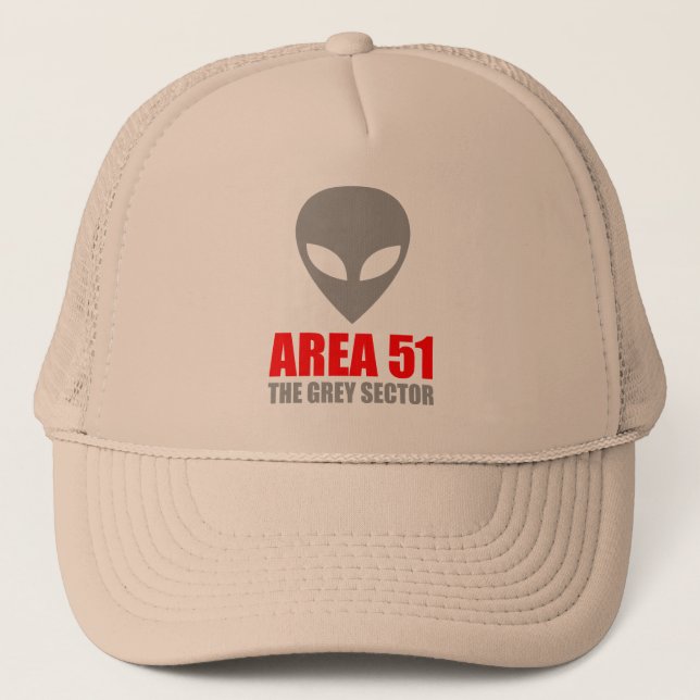 AREA 51 Grey Alien Trucker Hat (Front)