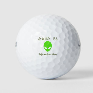 Area 51 Let's see them aliens Golf Balls