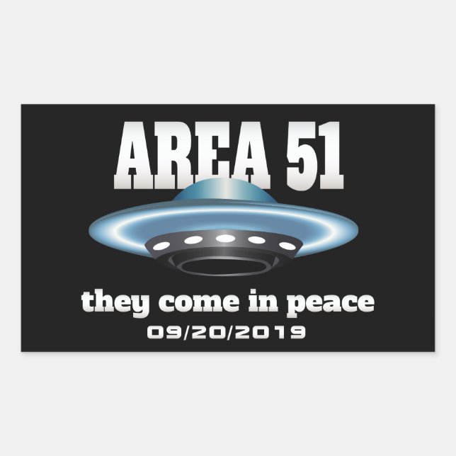 Area 51 rectangular sticker (Front)