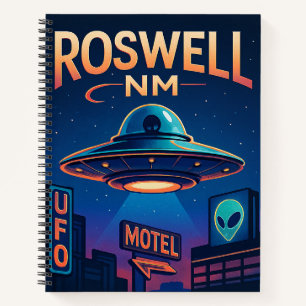 Area 51 Retro UFO Alien - Classic Lined Notebook