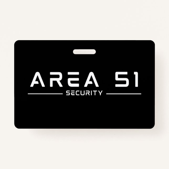 Area 51 Security Alien Extraterrestrial UFO ID Badge (Front)