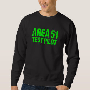 Area 51 Test Pilot Retro Halloween Costume Roswell Sweatshirt