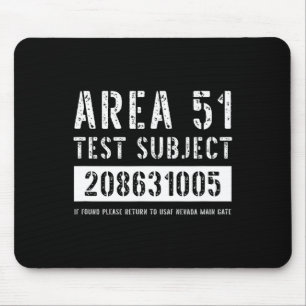 Area 51 Test Subject 1005 Alien Abduction Hallowee Mouse Pad
