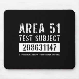 Area 51 Test Subject 1147 Alien Abduction Hallowee Mouse Pad
