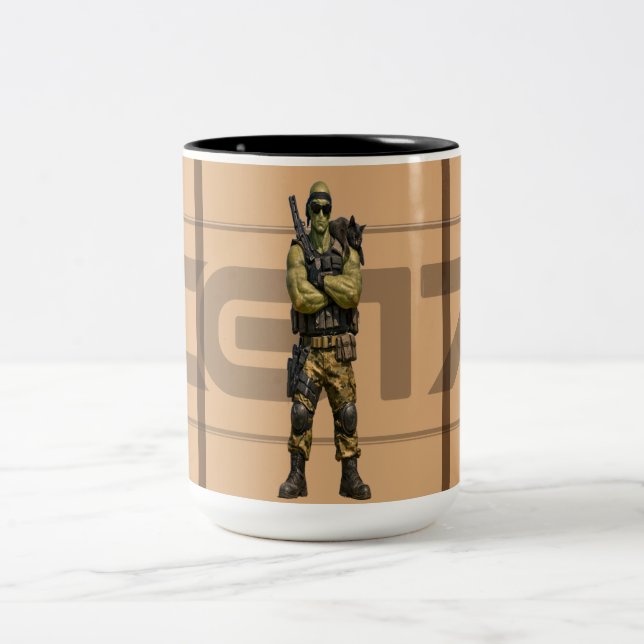 Area 51 Ufos Two-Tone Coffee Mug (Center)