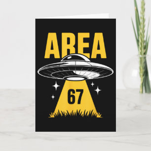 Area 67 Ufo Flying Saucer Light Beam  Card