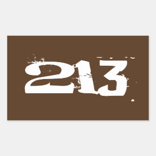 Area Code 213 (Los Angeles) Rectangular Sticker