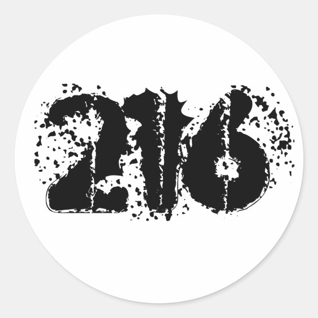 Area Code 216 (Cleveland) Classic Round Sticker (Front)