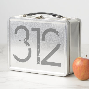 Area Code 312 (Chicago) Keychain Metal Lunch Box