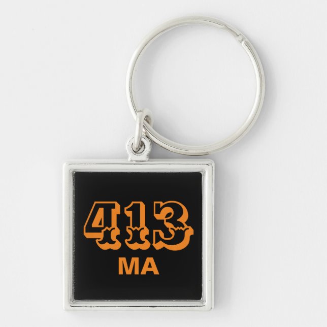 Area Code 413 Key Ring (Front)