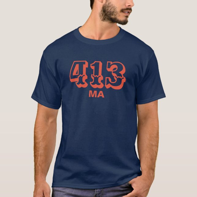 Area Code 413 T-Shirt (Front)