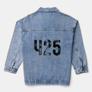 Area Code 425 For Seattle Washington Wa 425 2 Denim Jacket