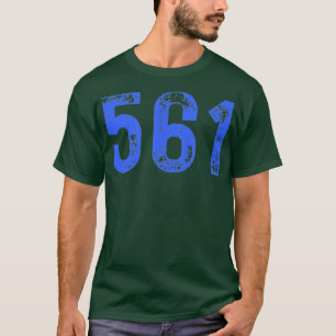 Area Code 561 for Palm Beach County Florida Palm B T-Shirt