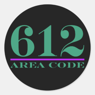 Area Code 612 Classic Round Sticker