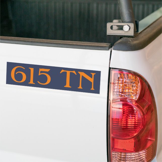 Area Code 615 (Nashville) Bumper Sticker (On Truck)