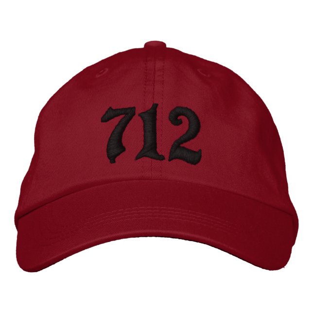 Area Code 712 , Sioux City, IOWA Embroidered Hat (Front)