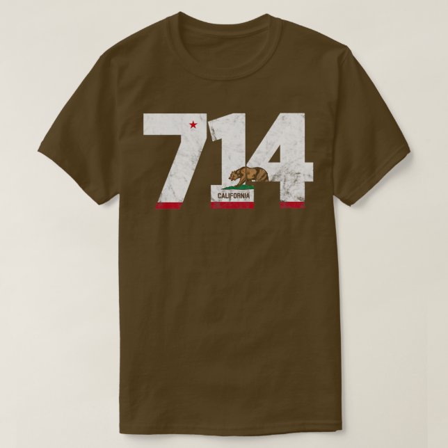 Area Code 714 Anaheim California TShirt (Design Front)