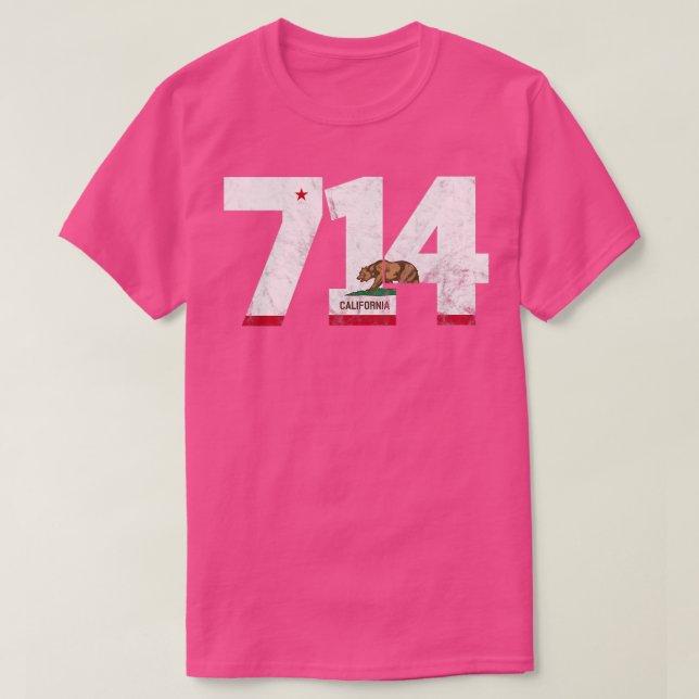 Area Code 714 Anaheim California TShirt 6 (Design Front)