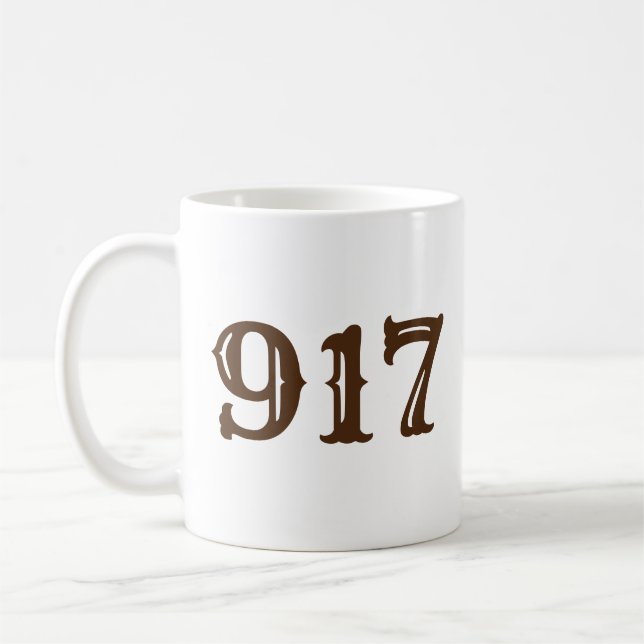 Area Code 917 (New York City) Coffee Mug (Left)