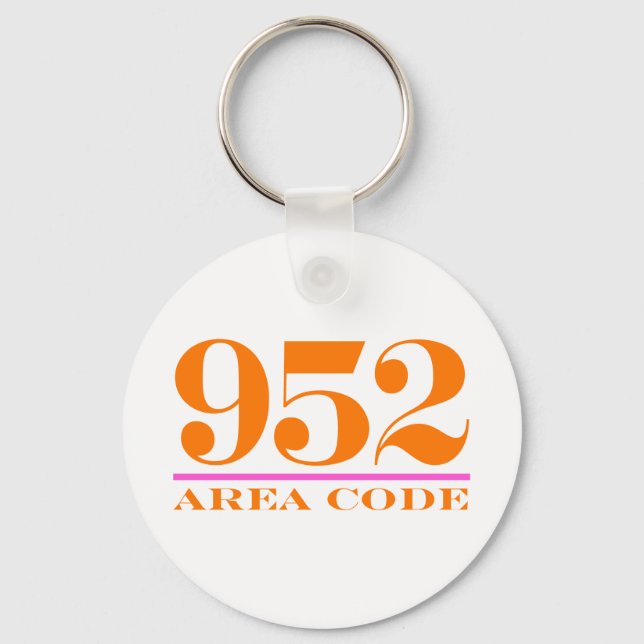 Area Code 952 Key Ring (Front)