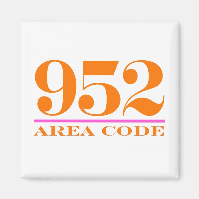 Area Code 952 Magnet (Front)