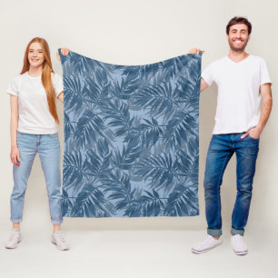 Areca Palms Hawaiian Tropical Vintage Fleece Blanket