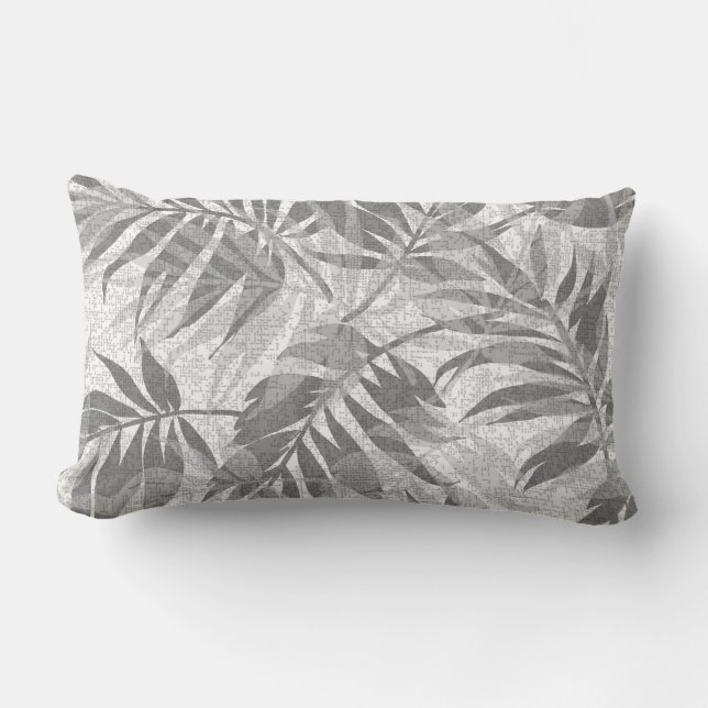 Areca Palms Hawaiian Tropical Vintage Lumbar Cushion (Front)