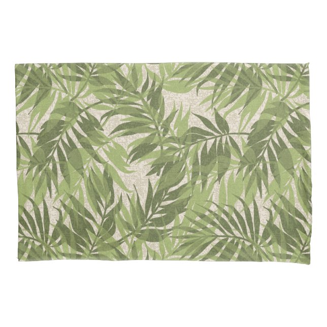 Areca Palms Hawaiian Tropical Vintage Pillowcase (Front)